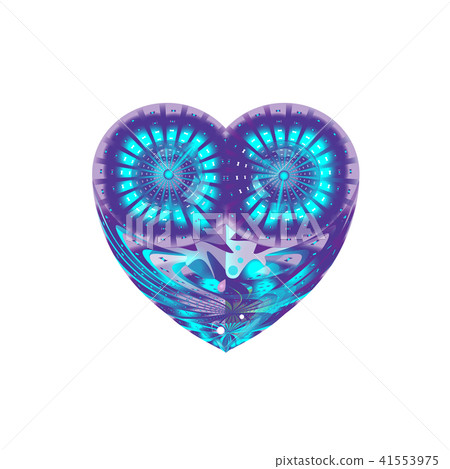 Modern fantastic violet heart 41553975