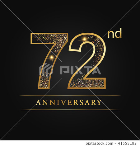 72 years anniversary celebration logotype. 41555192