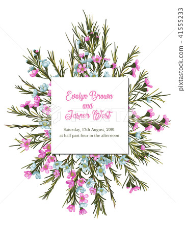 Vintage watercolor floral vector wedding 41555233