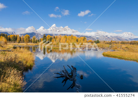 Teton Scenic Autumn Reflection Teton Scenic Autumn Reflection 41555274