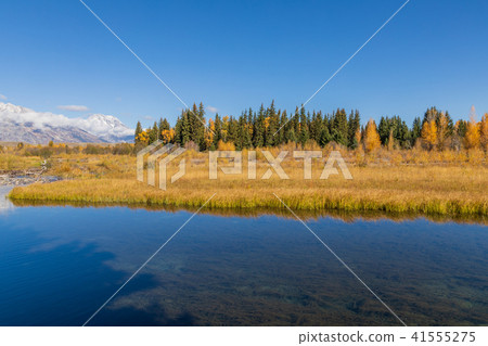 Teton Scenic Autumn Reflection Teton Scenic Autumn Reflection 41555275