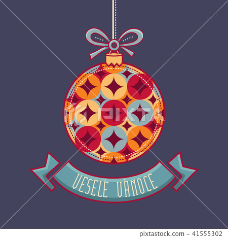 Czech language. Vesele Vanoce. Christmas message.  41555302
