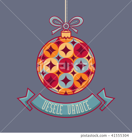 Czech language. Vesele Vanoce. Christmas message.  41555304