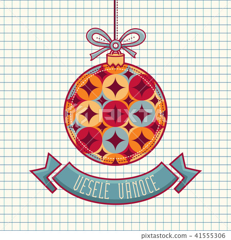 Czech language. Vesele Vanoce. Christmas message.  41555306