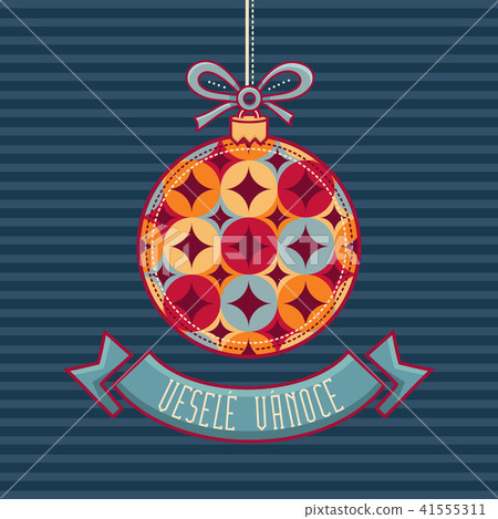 Czech language. Vesele Vanoce. Christmas message.  41555311