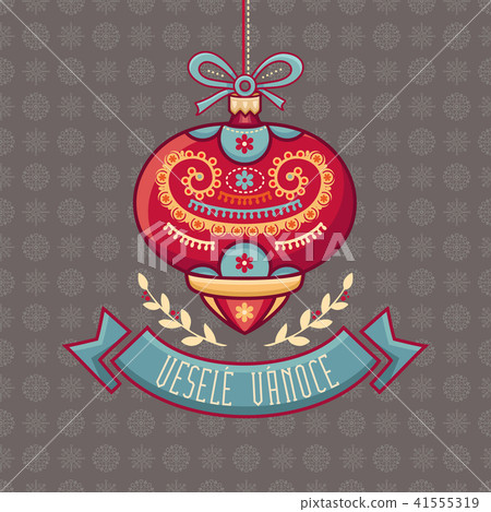Czech language. Vesele Vanoce. Christmas message. Czech language. Vesele Vanoce. Christmas message. 41555319
