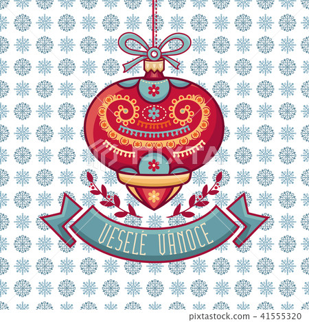 Czech language. Vesele Vanoce. Christmas message.  41555320