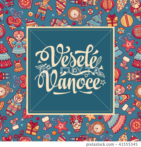 Czech language. Vesele Vanoce. Christmas message. Czech language. Vesele Vanoce. Christmas message. 41555345