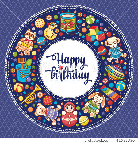 Happy Brithday. Greeting Card. Vector. Happy Brithday. Greeting Card. Vector. 41555350