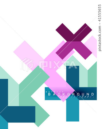 Multicolored abstract geometric shapes, geometry background for web banner 41555655