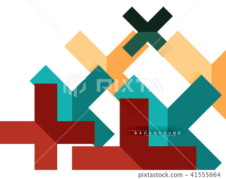 Multicolored abstract geometric shapes, geometry background for web banner 41555664