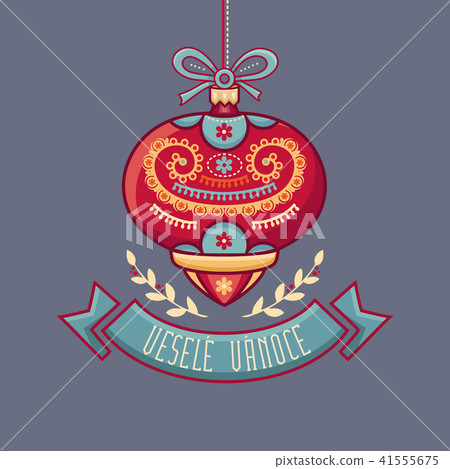 Czech language. Vesele Vanoce. Christmas message. Czech language. Vesele Vanoce. Christmas message. 41555675