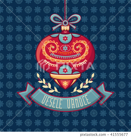 Czech language. Vesele Vanoce. Christmas message. Czech language. Vesele Vanoce. Christmas message. 41555677