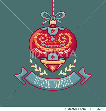 Czech language. Vesele Vanoce. Christmas message. Czech language. Vesele Vanoce. Christmas message. 41555678