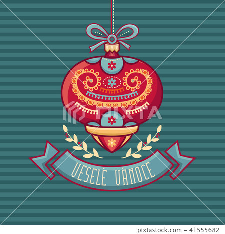 Czech language. Vesele Vanoce. Christmas message.  41555682