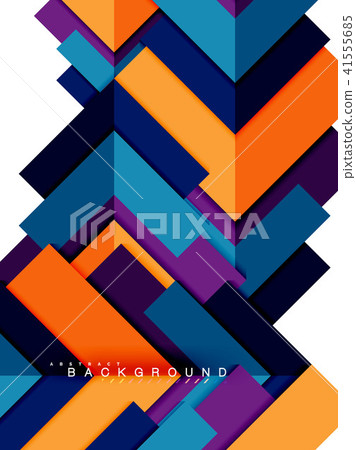 Multicolored abstract geometric shapes, geometry background for web banner 41555685