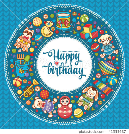 Happy Brithday. Greeting Card. Vector. Happy Brithday. Greeting Card. Vector. 41555687
