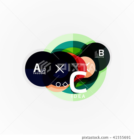 Vector infographic options banner, paper style design 41555691