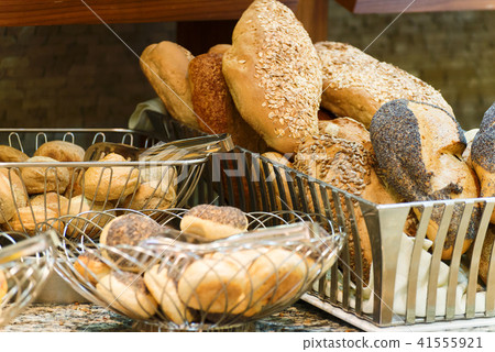 bread of different varieties in bakery 41555921