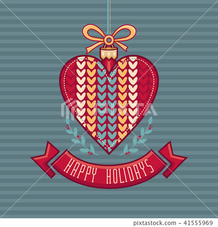 Vector. Christmas Greeting Card. Ornament decorate 41555969