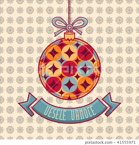 Czech language. Vesele Vanoce. Christmas message.  41555971
