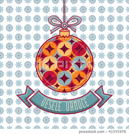 Czech language. Vesele Vanoce. Christmas message. Czech language. Vesele Vanoce. Christmas message. 41555978