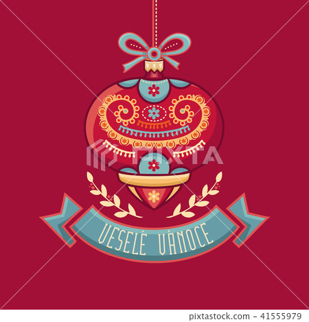 Czech language. Vesele Vanoce. Christmas message. Czech language. Vesele Vanoce. Christmas message. 41555979