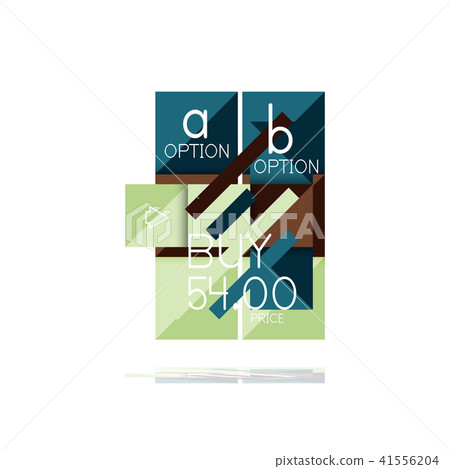 Square option infographic banner. Data and information visualization, geometric design Square option infographic banner. Data and information visualization, geometric design 41556204