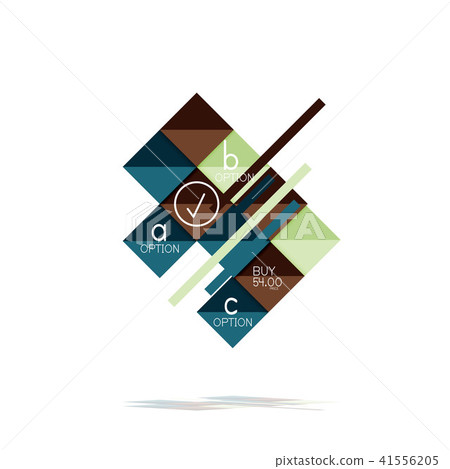 Square option infographic banner. Data and information visualization, geometric design Square option infographic banner. Data and information visualization, geometric design 41556205