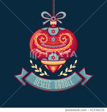 Czech language. Vesele Vanoce. Christmas message.  41556210