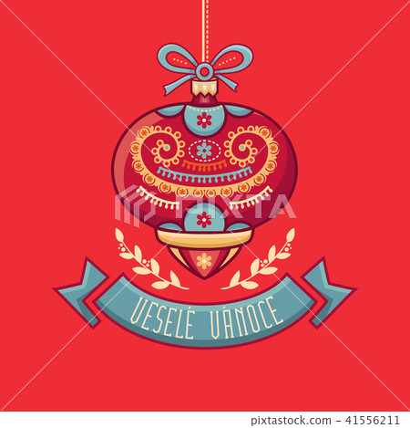 Czech language. Vesele Vanoce. Christmas message.  41556211