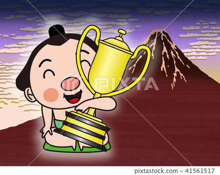 Red Fuji and the winning wrestler Red Fuji and the winning wrestler 41561517