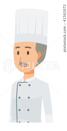 An elderly chef wearing a cook coat is walking An elderly chef wearing a cook coat is walking 41562072