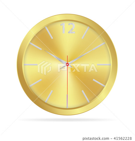 Gold watch face over white Gold watch face over white 41562228