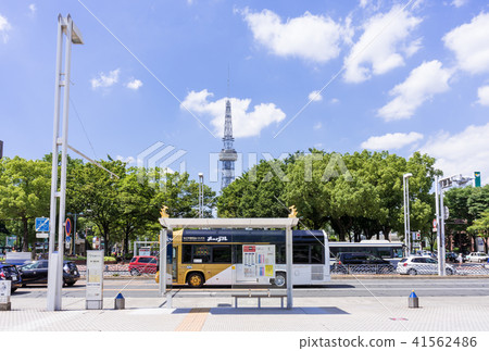 Nagoya City Naka Ward Sakae City Bus Sakae stop and TV tower (Chubu Electric MIRAI TOWER) 41562486