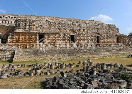 World Heritage Site Covered remains Maya ruins Mexico World Heritage Site Covered remains Maya ruins Mexico 41562667