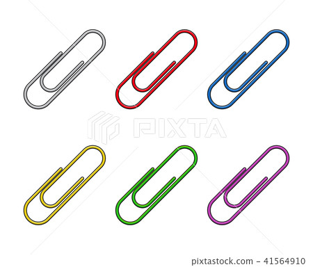 paper clip office vector design isolated on white paper clip office vector design isolated on white 41564910