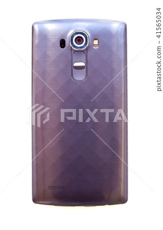 Back view of modern smartphone isolated on white Back view of modern smartphone isolated on white 41565034