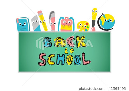 Vector back to school poster school supplies - Stock Illustration ...