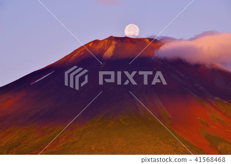 滿月和富士山 41568468