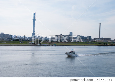 與東京天空樹的風景建設中從平井Ohashi Heisei 22看 41569255