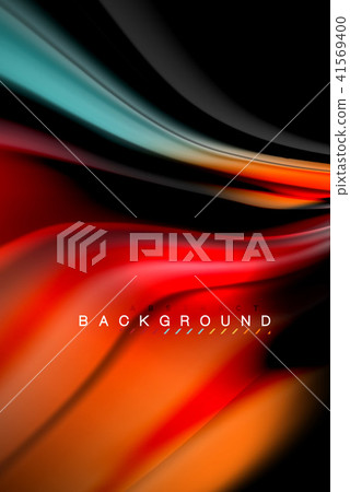 Fluid liquid colors design, colorful marble or plastic wavy texture background, glowing multicolored Fluid liquid colors design, colorful marble or plastic wavy texture background, glowing multicolored 41569400