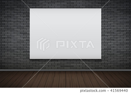Empty mockup billboard on brick wall 41569440