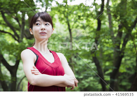 健身女性瑜伽普拉提運動 41569535