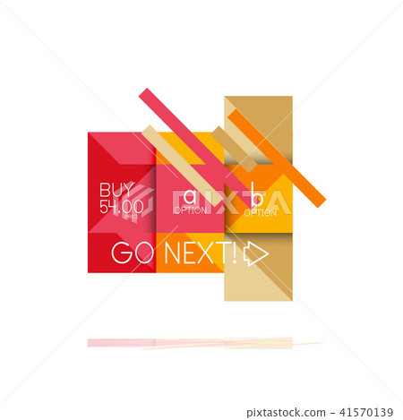 Square option infographic banner. Data and information visualization, geometric design Square option infographic banner. Data and information visualization, geometric design 41570139