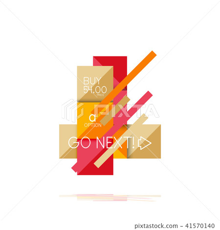 Square option infographic banner. Data and information visualization, geometric design 41570140