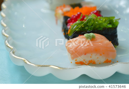 variety Sushi Japanese food with wasabi variety Sushi Japanese food with wasabi 41573646