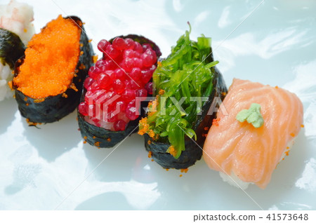 variety Sushi Japanese food with wasabi variety Sushi Japanese food with wasabi 41573648