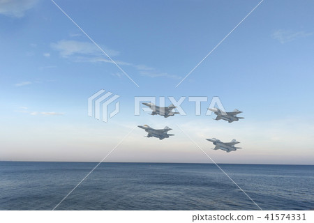 Gripen aircraft over the horizon. Gripen aircraft over the horizon. 41574331