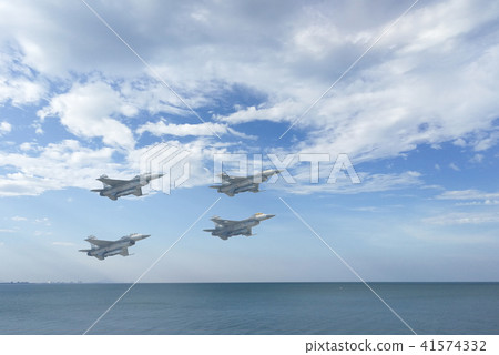 Gripen aircraft over the horizon. Gripen aircraft over the horizon. 41574332